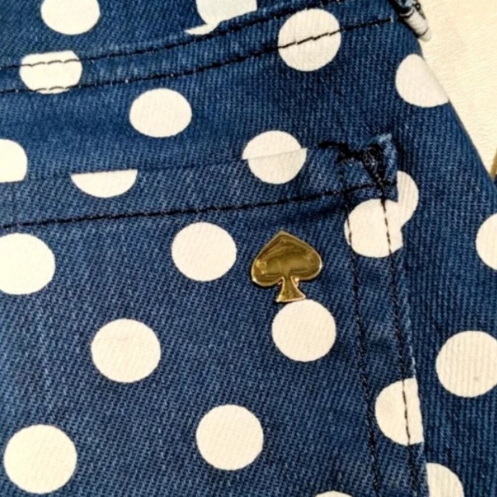 KATE SPADE Polka-Dot 'Broome Street' Jeans NWOT sz 30 - Picture 5 of 10